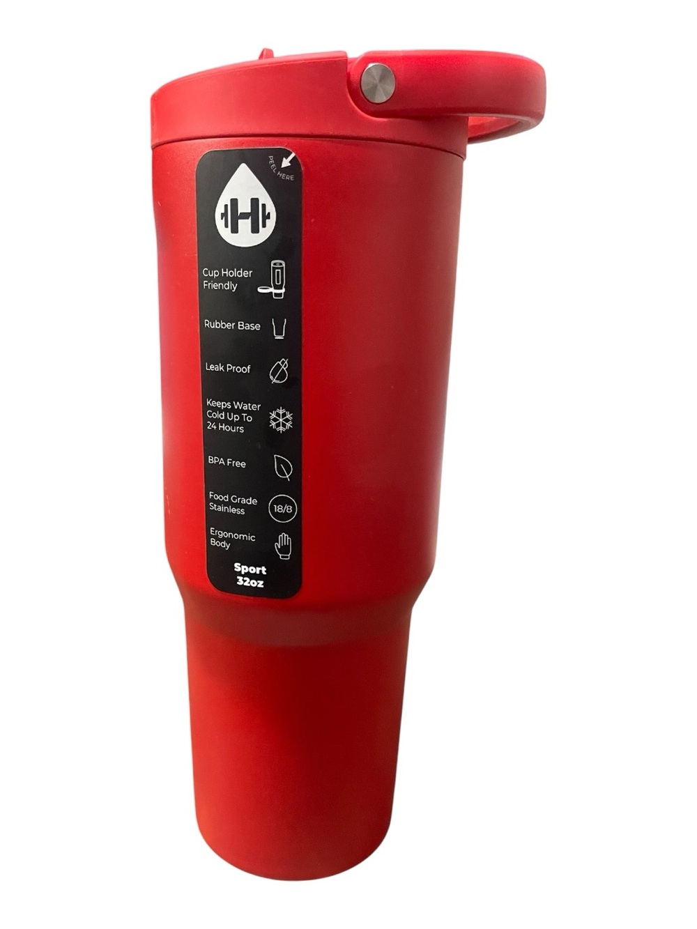 NWT HydroJug Sport 32oz Insulated Stainless Steel Water Bottle - Alumni Red